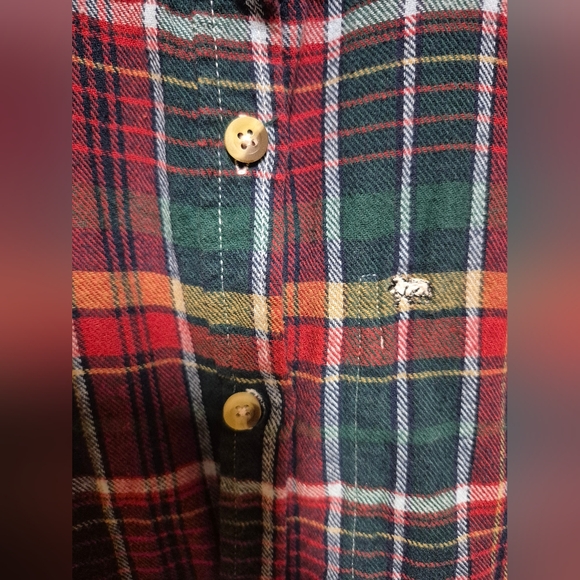 Simons Peau de Loup Plaid Shirt, red blue green fits size small. - Picture 4 of 5
